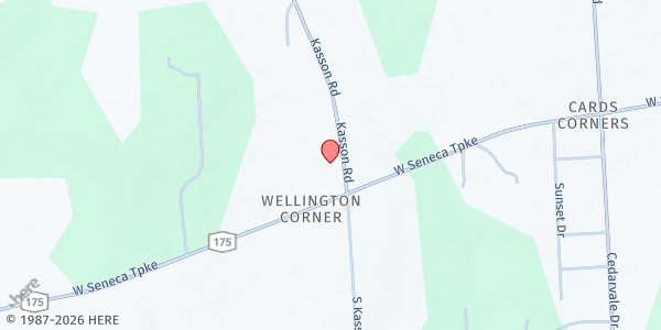 Map showing Delaney Farms Farm Stand at 4545 Kasson Rd., Syracuse, NY