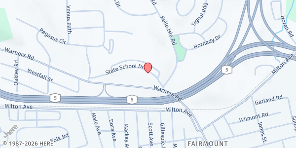 Map showing First Ukrainian Pentecostal FP at 3875 Warners Rd Bldg B, Syracuse, NY