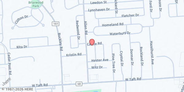 Map showing PEACE Inc. S.SRC Food Pantry at 136 W. Castle St., Syracuse, NY