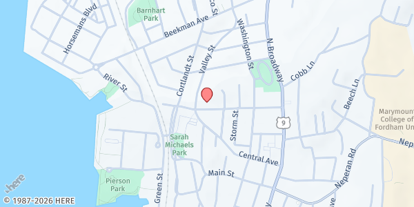 Map showing TARRYTOWN COMMUNITY OPPORTUNITY CENTER SOUP KITCHEN at 105 Wildey Street, TARRYTOWN, NY