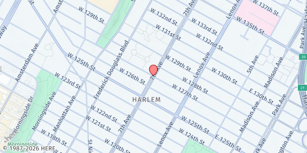 Map showing HARLEM DOWLING WEST SIDE CENTER/SPECIALIZED SERVICES at 2139 ADAM CLAYTON POWELL JR. BLVD @ 127TH S, TNRYE, NY