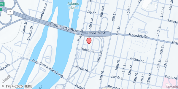Map showing CEO Food Pantry at 2328 Fifth Avenue, Troy, NY