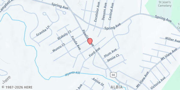 Map showing Hope 7 Food Pantry at 520 Pawling Avenue, Troy, NY