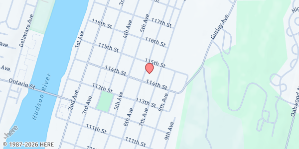 Map showing Lansingburgh Apartments at 41 114th Street, Troy, NY