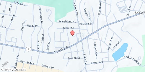 Map showing Sprout-Conway Court Apts at 12 Conway Ct., Troy, NY
