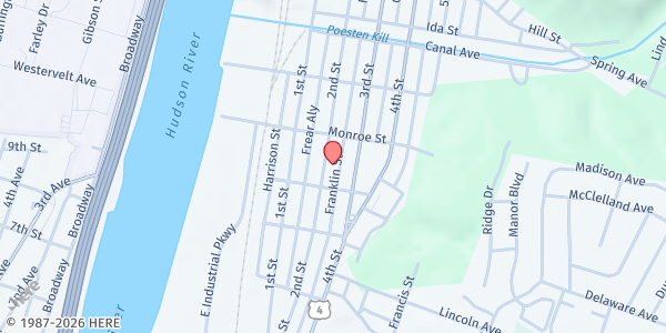 Map showing Troy Area United Ministries at 392 2nd St, Troy, NY