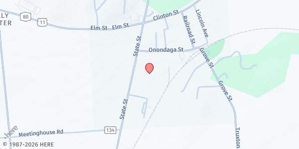 Map showing St Leo's St Pat's Food Pantry at 10 Onondaga Street, Tully, NY