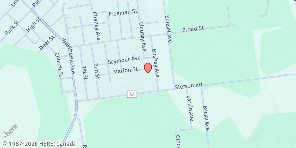 Map showing Tupper Lake Community Pantry at 40 Marion St, Tupper Lake, NY