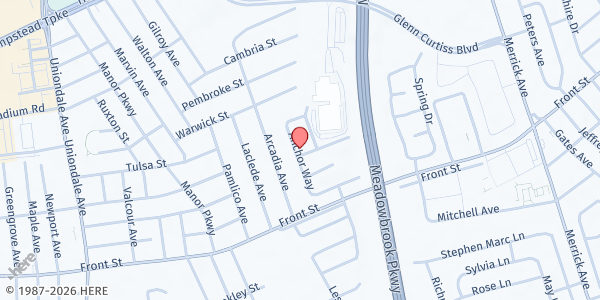 Map showing Peace Valley Haven, Inc. at 257 Anchor Way, Uniondale, NY