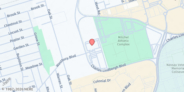 Map showing Social Services Volunteers of Nassau Inc - Uniondale at 60 Charles Lindbergh Blvd, Uniondale, NY