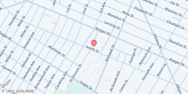 Map showing Utica WIC at 617 South St, Utica, NY