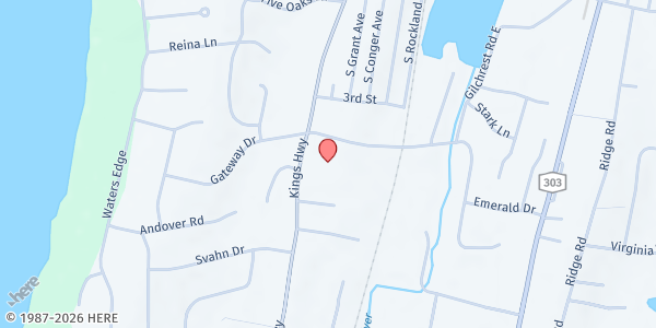 Map showing St. Paul's Food Cupboard at 365 Kings Hwy., Valley Cottage, NY