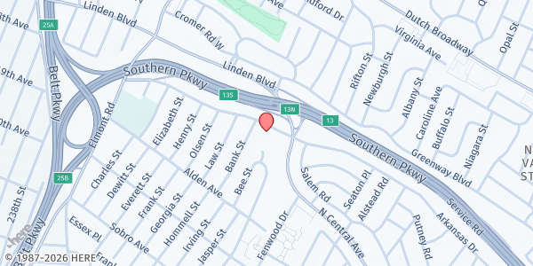 Map showing ICNA Relief Hamza Food Pantry at 300 Stuart Ave, Valley Stream, NY