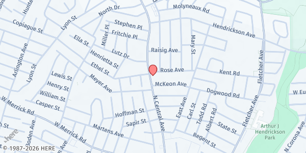 Map showing Valley Stream Catholic Family at 225 N Central Ave., Valley Stream, NY