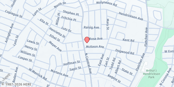 Map showing Valley Stream Catholic Family Services at 201 N. Central Ave., Valley Stream, NY