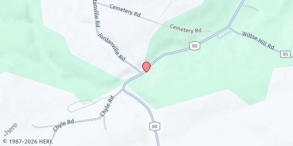 Map showing Van Hornesville/Jordanville Area Food Pantry at 2178 State Route 80, Van Hornesville, NY