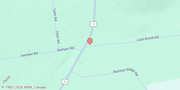 Map showing Franklin Town Hall at 7 Cold Brook Rd, Vermontville, NY