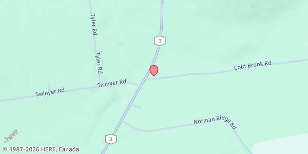 Map showing ST PAUL'S ASSUMPTION VERMONTVILLE at 7 Cold Brook Rd, Vermontville, NY