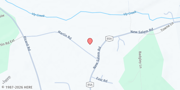 Map showing Albany County Rural Housing Alliance Inc. - Food Distribution Center at 24 Martin Rd, Voorheesville, NY