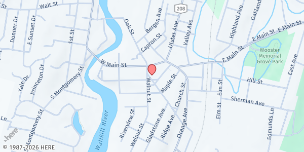 Map showing Good Samaritan Food Pantry at 12 Scofield Street, Walden, NY