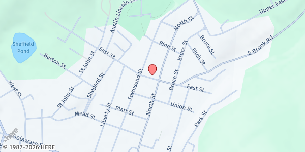 Map showing Sidney Food Pantry at 58 East St, Walton, NY