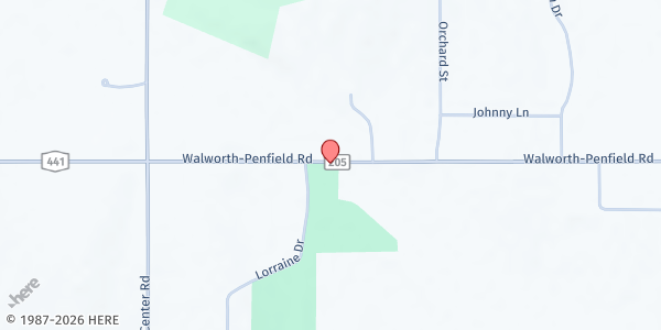 Map showing Ginegaw Farmers' Market at 1980 Route 441, Walworth, NY