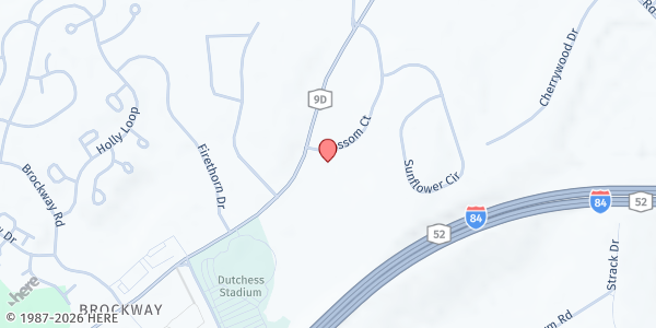 Map showing Beacon Light Tabernacle Church Food Pantry at 1568 NY 9D, Wappingers Falls, NY