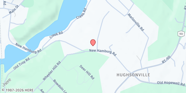 Map showing Obercreek Farm Stand at 87 New Hamburg Road, Wappingers Falls, NY