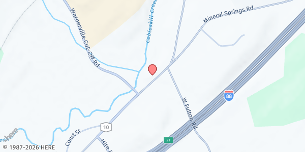 Map showing Harvest of Blessings - food pantry at 1615 NY-7, Warnerville, NY