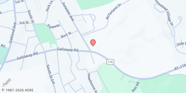 Map showing WARWICK VALLEY ECUMENICAL FOOD PANTRY at 135 Forester Avenue, Warwick, NY