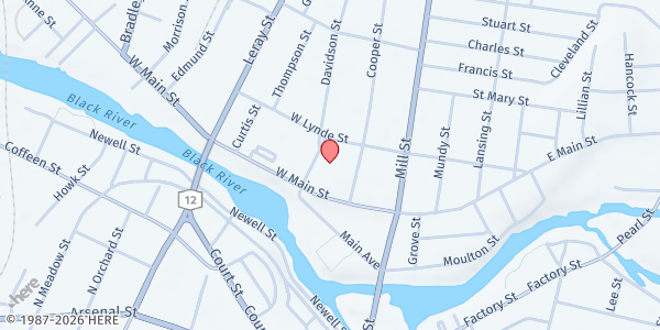 Map showing Community Action Planning - Watertown at 518 Davidson St Suite 1, Watertown, NY