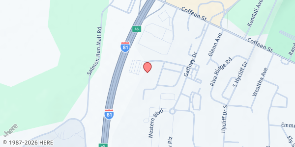 Map showing Feed Our Vets Watertown Food Pantry at 1291 Faichney Drive, Watertown, NY