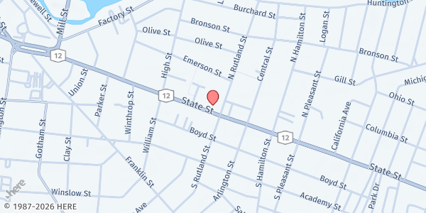 Map showing The Salvation Army of Watertown Food Pantry at 723 State Street, Watertown, NY