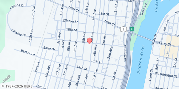 Map showing Eugene Hanratta Senior Housing at 500 16th Street, Watervliet, NY