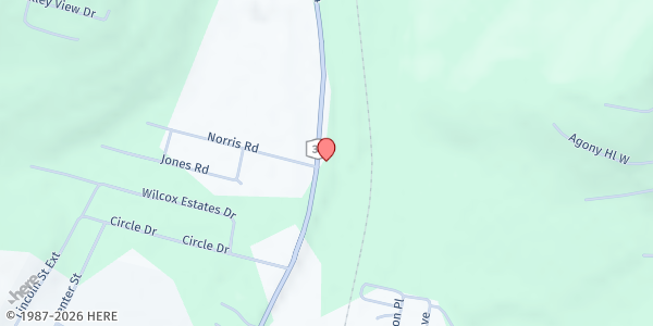 Map showing Mobile Food Pantry Waverly at North Waverly Chapel, 40 NY-34, Waverly, NY