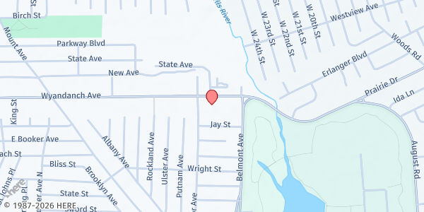Map showing Mt. Carmel Full Gospel Church at 420 Wyandanch Ave., West Babylon, NY
