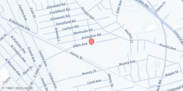 Map showing Our Lady of Grace FP at 700 Albin Ave., West Babylon, NY