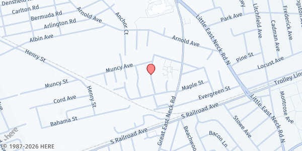 Map showing St. Nicholas Food Pantry at 200 East Neck Rd, West Babylon, NY