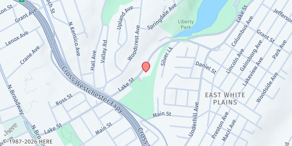 Map showing Delfino Park at 120 Lake Street, West Harrison, NY