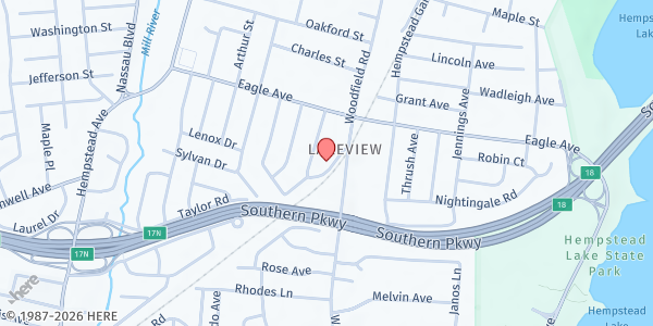 Map showing Church of the Good Shepherd at 732 Donlon Pl., West Hempstead, NY