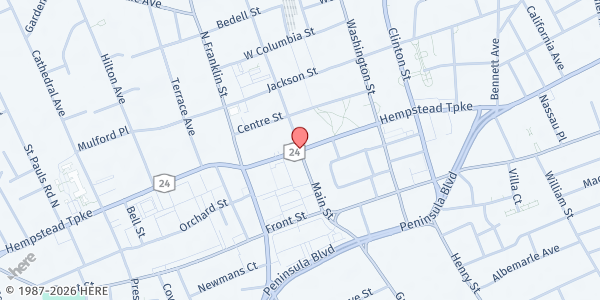 Map showing West Hempstead Holiness Church, Inc. at 30 West Hempstead Turnpike, West Hempstead, NY