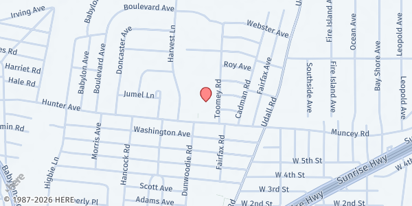 Map showing Our Lady of Lourdes Outreach - West Islip at 455 Hunter Avenue, West Islip, NY
