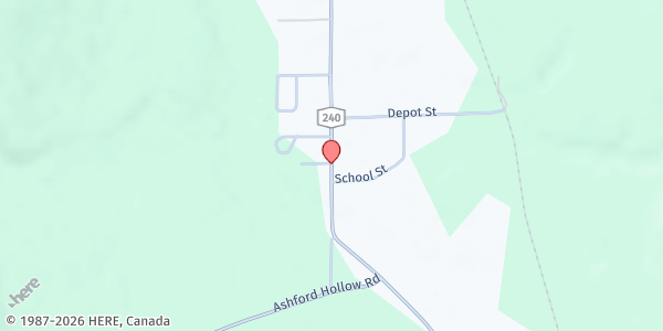 Map showing Allegany Senior Wellness & Nutrition Program - West Valley at 9370 Route 240 - Main Street, WEST VALLEY, NY