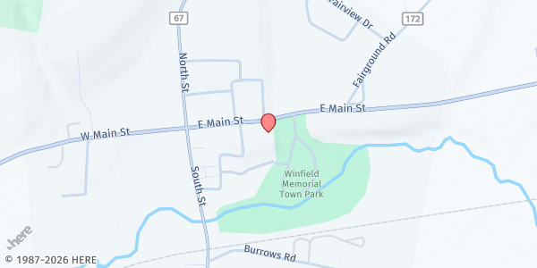 Map showing West Winfield Food Pantry at 452 East Main Street, West Winfield, NY