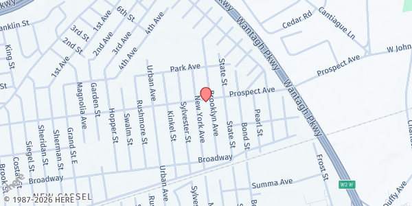 Map showing The Salvation Army/Westbury FP at 992 Prospect Ave., Westbury, NY