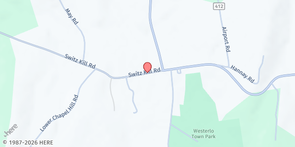 Map showing Hilltowns Community Resource Center at 556 State Route 143, Westerlo, NY