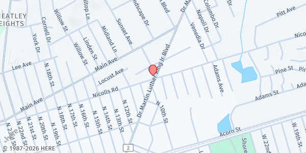 Map showing Resurrection House Pantry at 1650 Straight Path, Wheatley Heights, NY