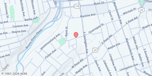 Map showing CONGREGATION KOL AMI FOOD PANTRY at 252 Sound View Avenue, White Plains, NY