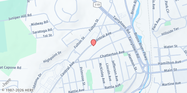 Map showing El Centro Hispano - 295 Central Avenue at 295 Central Avenue, White Plains, NY