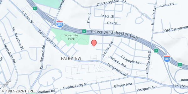 Map showing Greenburgh/Elmsford Community Action FP at 32 Manhattan Avenue, White Plains, NY